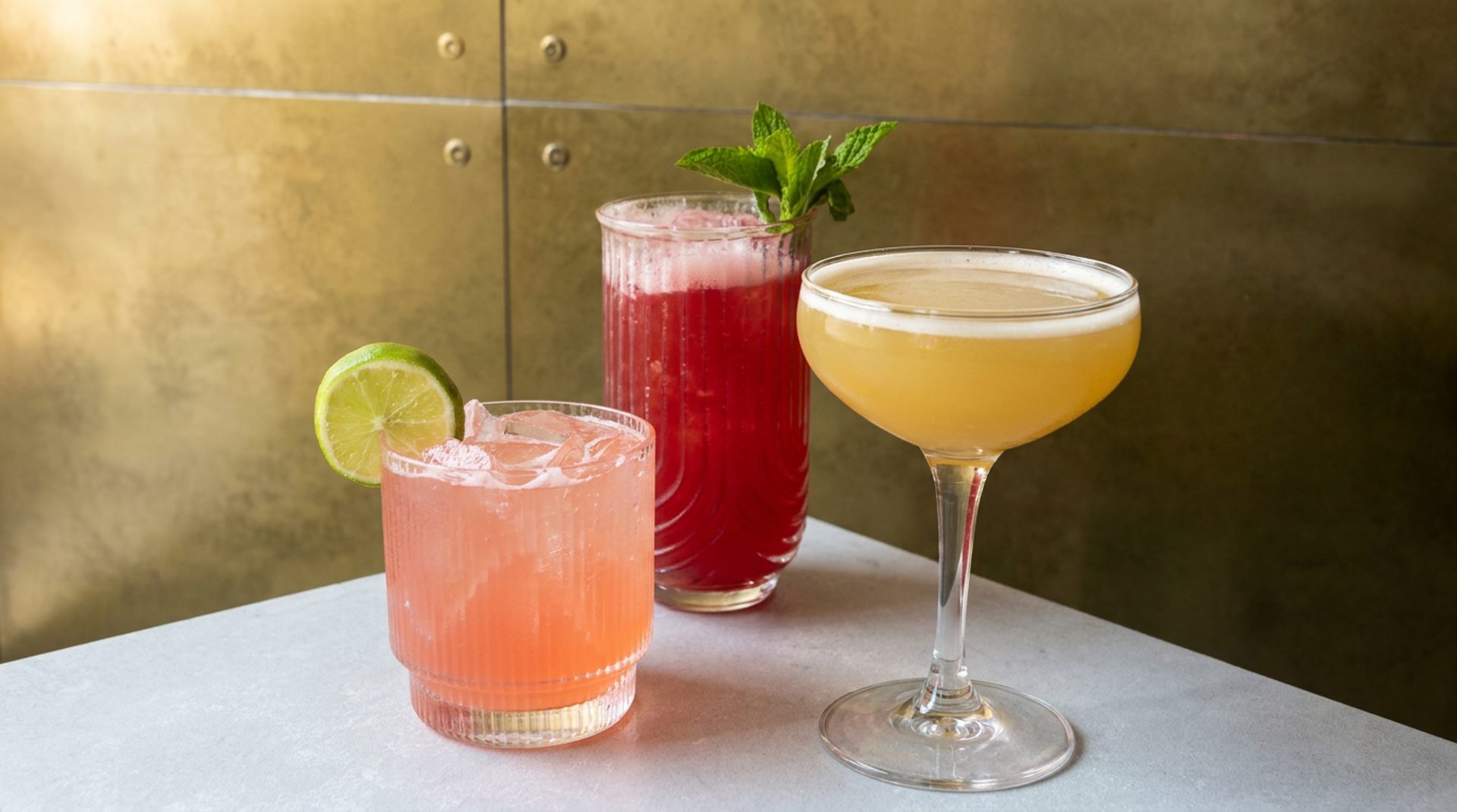 The cocktail side of the table